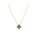 Pre-owned Van Cleef & Arpels Pre-Owned Van Cleef & Arpels Vintage Alhambra Pendant Necklace 18K Rose Gold and Grey Mother of Pearl, 18.5 - 1