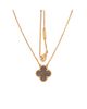Pre-owned Van Cleef & Arpels Pre-Owned Van Cleef & Arpels Vintage Alhambra Pendant Necklace 18K Rose Gold and Grey Mother of Pearl, 18.5 - 2
