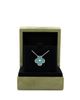 Pre-owned Van Cleef & Arpels Pre-Owned Van Cleef & Arpels Vintage Alhambra Pendant Necklace 18K White Gold and Green Celadon Sevres Porcelain with Diamond, 16.25 - 2