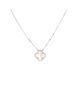 Pre-owned Van Cleef & Arpels Pre-Owned Van Cleef & Arpels Vintage Alhambra Pendant Necklace 18K White Gold and Mother of Pearl, 16.5 - 1