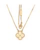 Pre-owned Van Cleef & Arpels Pre-Owned Van Cleef & Arpels Vintage Alhambra Pendant Necklace Guilloche 18K Gold, 17.5 - 2