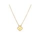 Pre-owned Van Cleef & Arpels Pre-Owned Van Cleef & Arpels Vintage Alhambra Pendant Necklace Guilloche 18K Gold, 18.5 - 1