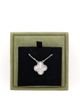 Pre-owned Van Cleef & Arpels Pre-Owned Van Cleef & Arpels Vintage Alhambra Pendant Necklace Guilloche 18K White Gold, 16.25 - 2