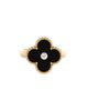 Pre-owned Van Cleef & Arpels Pre-Owned Van Cleef & Arpels Vintage Alhambra Ring 18K Gold with Onyx and Diamond - 1