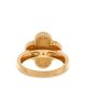 Pre-owned Van Cleef & Arpels Pre-Owned Van Cleef & Arpels Vintage Alhambra Ring Guilloche 18K Gold - 2