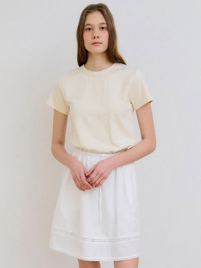 PREECY BASIC SHORT COTTON T-SHIRT [Buttery Yellow]