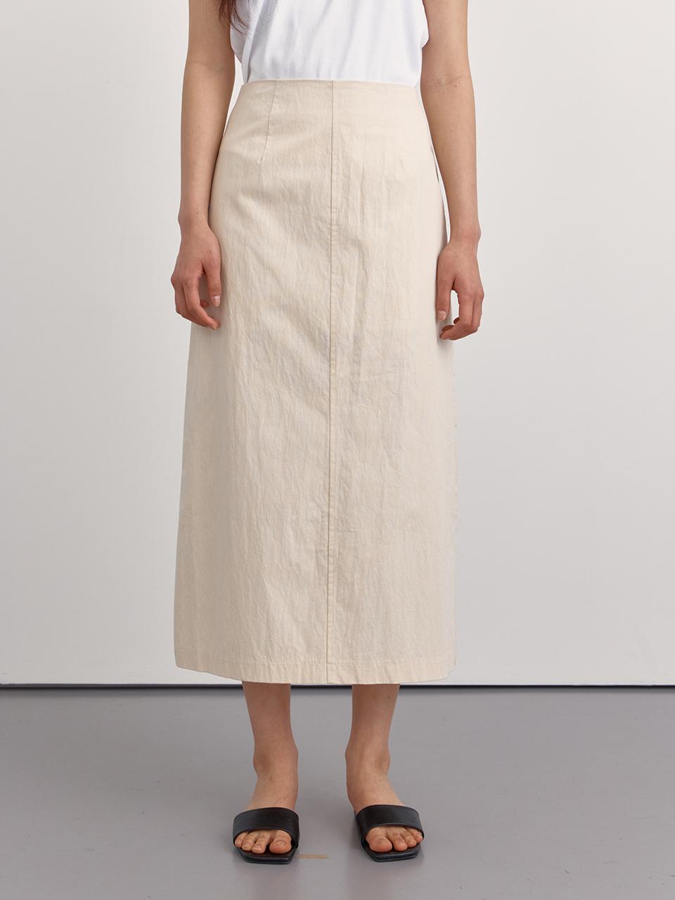PREECY Cotton Back Slit Skirt
