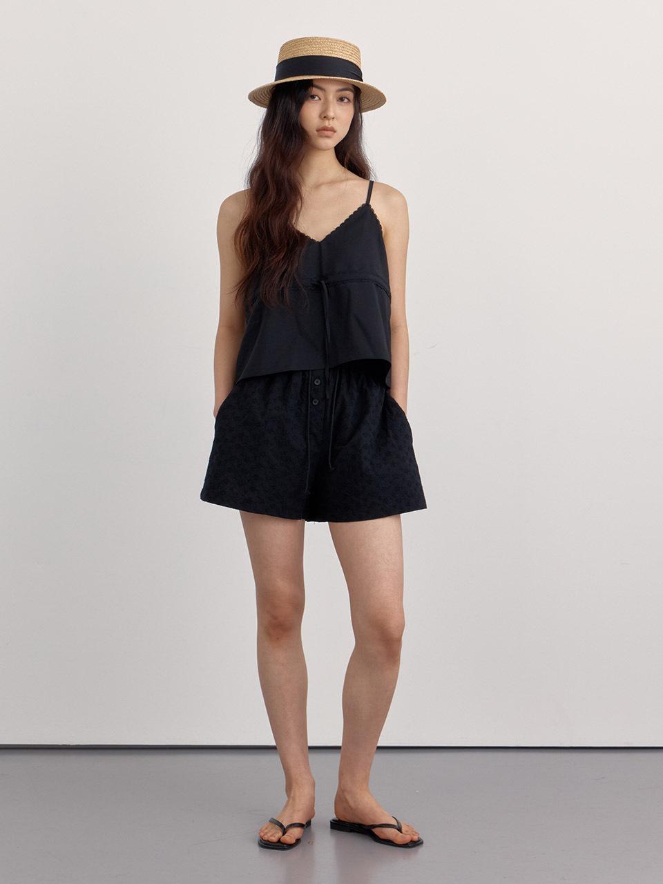 PREECY Cotton Lace Button Shorts (2color)