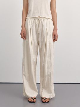 PREECY Crispy Drawstring Wide Pants