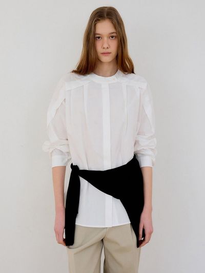 PREECY SCULPT LINE BLOUSE [WHITE]