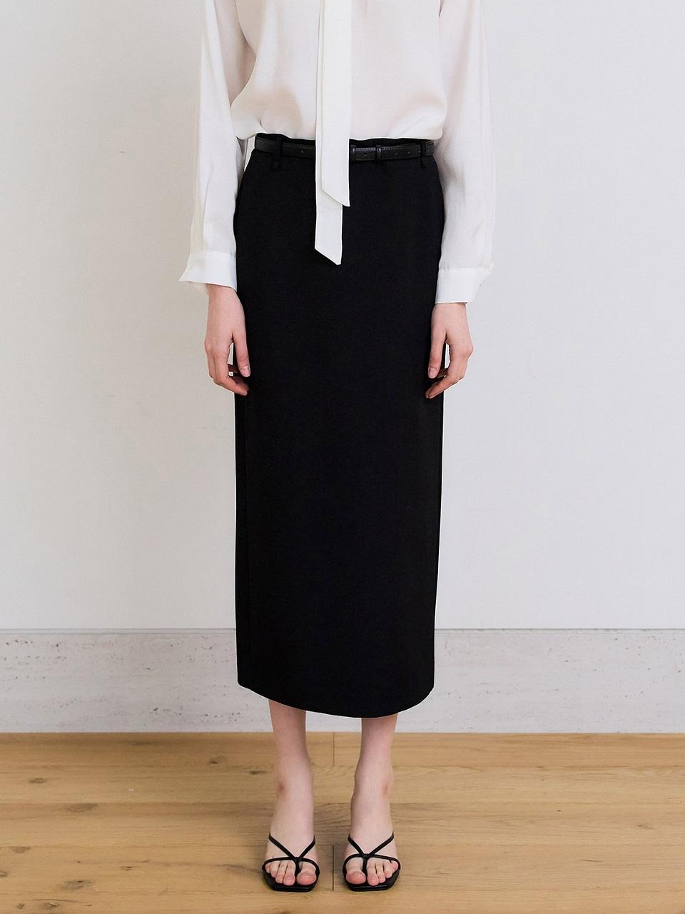 PREECY SIGNATURE H-LINE SKIRT [BLACK]