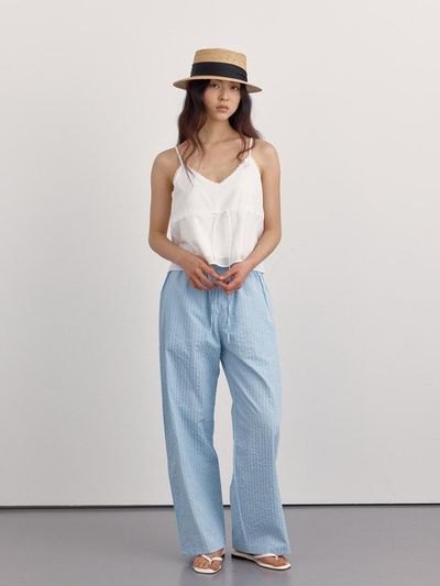 PREECY String Detail Camisole Top [2 Colors]
