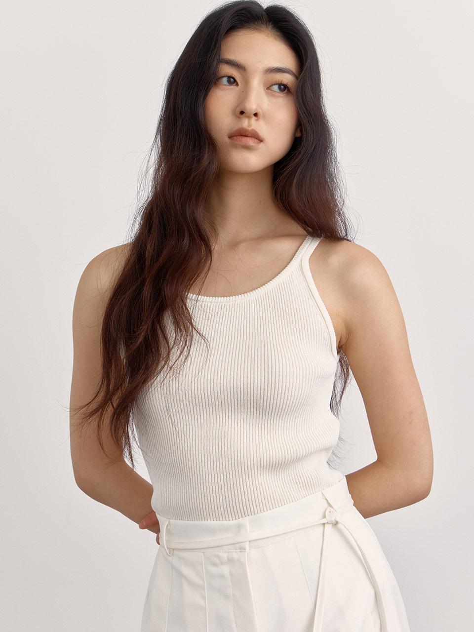 PREECY Summer Ribbed Knit Tank Top Vest (3 Colors)