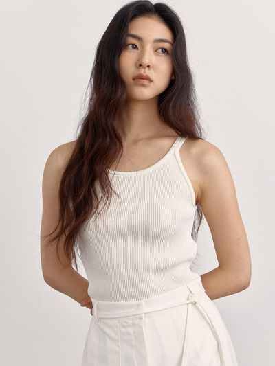 PREECY Summer Ribbed Knit Tank Top Vest (3 Colors)