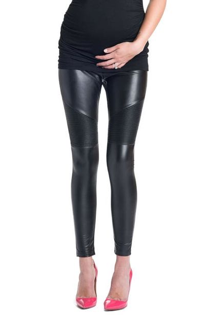 Preggo Leggings Preggo Leggings Rockstar Mamacita Maternity Moto Leggings