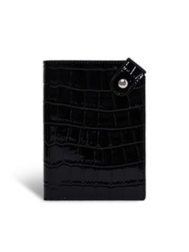 Prends soin de toi Matiere leather passport wallet Black