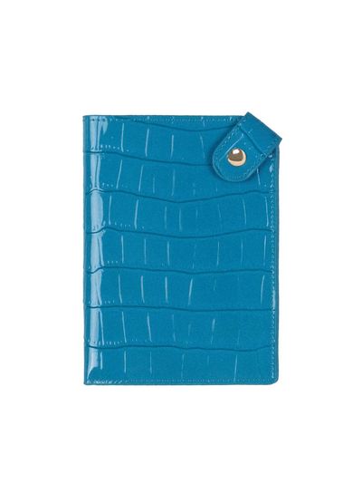 Prends soin de toi Matiere leather passport wallet Blue