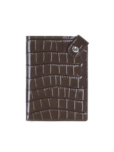 Prends soin de toi Matiere leather passport wallet Etoupe