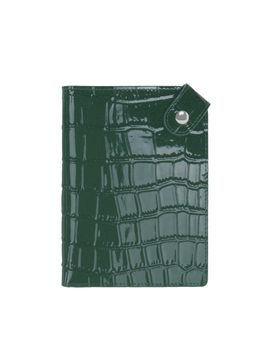 Prends soin de toi Matiere leather passport wallet Green