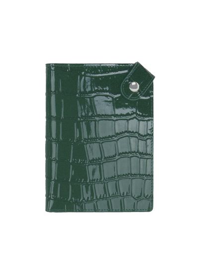 Prends soin de toi Matiere leather passport wallet Green