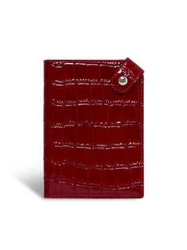 Prends soin de toi Matiere leather passport wallet Red
