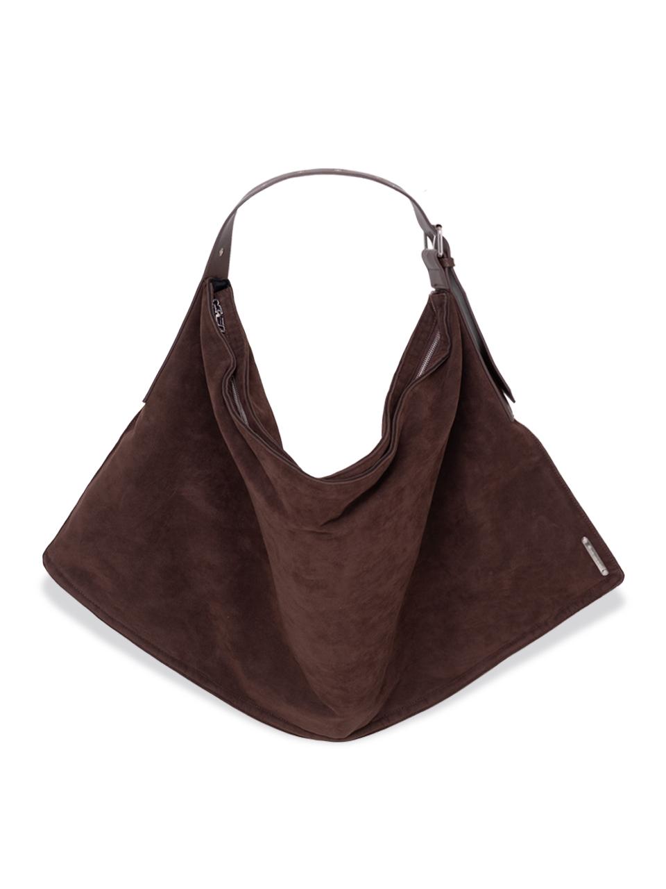 Prends soin de toi Maxi single string shoulder bag Brown