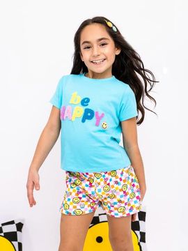 Preppy Goose Preppy Goose Plush Retro Smiley loungewear Shorts