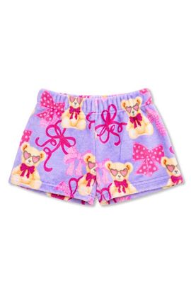 Preppy Goose Preppy Goose Teddy Bow Print Plush Shorts