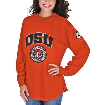 PRESSBOX PRESSBOX Women's Orange Oklahoma State Cowboys Edith Long Sleeve T-Shirt 
