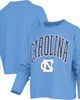 PRESSBOX Women's Pressbox Carolina Blue North Carolina Tar Heels Motley Boxy Waist-Length Long Sleeve T-Shirt - 1