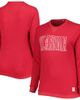 PRESSBOX Women's Pressbox Crimson Oklahoma Sooners Surf Plus Size Southlawn Waffle-Knit Thermal Tri-Blend Long Sleeve T-Shirt  - 1