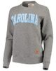 PRESSBOX Women's Pressbox Heather Charcoal North Carolina Tar Heels Moose Quilted Pullover Sweatshirt - 2
