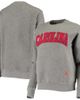 PRESSBOX Women's Pressbox Heather Charcoal South Carolina Gamecocks Moose Quilted Pullover Sweatshirt - 1