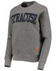 PRESSBOX Women's Pressbox Heather Charcoal Syracuse Orange Moose Quilted Pullover Sweatshirt - 2