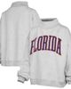 PRESSBOX Women's Pressbox Heather Gray Florida Gators Oversized Nelson Mock Neck Sweatshirt  - 1