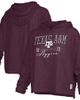 PRESSBOX Women's Pressbox Maroon Texas A&M Aggies Castillo Slub Waist Length Long Sleeve Hooded T-Shirt  - 1