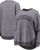 PRESSBOX Women's Pressbox Navy Auburn Tigers Ponchoville Pullover Sweatshirt  - 1