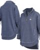 PRESSBOX Women's Pressbox Navy UConn Huskies Northfork Sojourn Poncho Quarter-Zip Sweatshirt  - 1