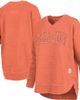 PRESSBOX Women's Pressbox Orange Clemson Tigers Westin Poncho V-Neck Pullover Sweatshirt  - 1