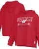 PRESSBOX Women's Pressbox Red Wisconsin Badgers Castillo Slub Waist Length Long Sleeve Hooded T-Shirt  - 1