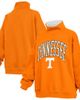 PRESSBOX Women's Pressbox Tennessee Orange Tennessee Volunteers Oversized Mock Neck Sweatshirt  - 1