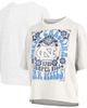 PRESSBOX Women's Pressbox White North Carolina Tar Heels Harmony Oversized T-Shirt  - 1