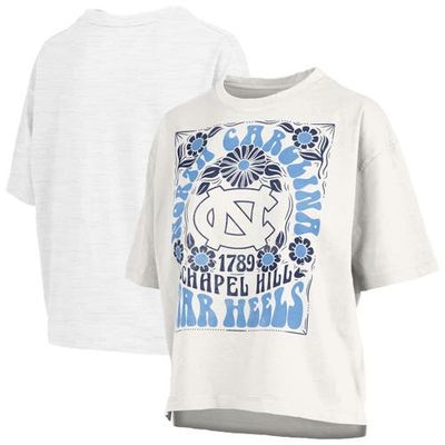 PRESSBOX Women's Pressbox White North Carolina Tar Heels Harmony Oversized T-Shirt 