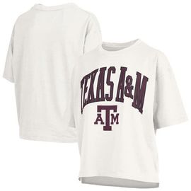 PRESSBOX Women's Pressbox White Texas A&M Aggies Nelson T-Shirt 