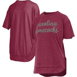 PRESSBOX Women's Pressbox Garnet South Carolina Gamecocks Poncho T-Shirt 