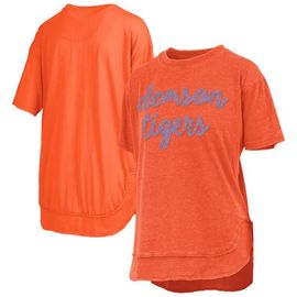 PRESSBOX Women's Pressbox Orange Clemson Tigers Poncho T-Shirt 