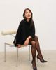 Pretty Lavish Pretty Lavish 2 in 1 knitted mini dress with cape in black - 3