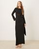 Pretty Lavish Pretty Lavish boat neck lace cut-out bow detail maxi dress in black - 1