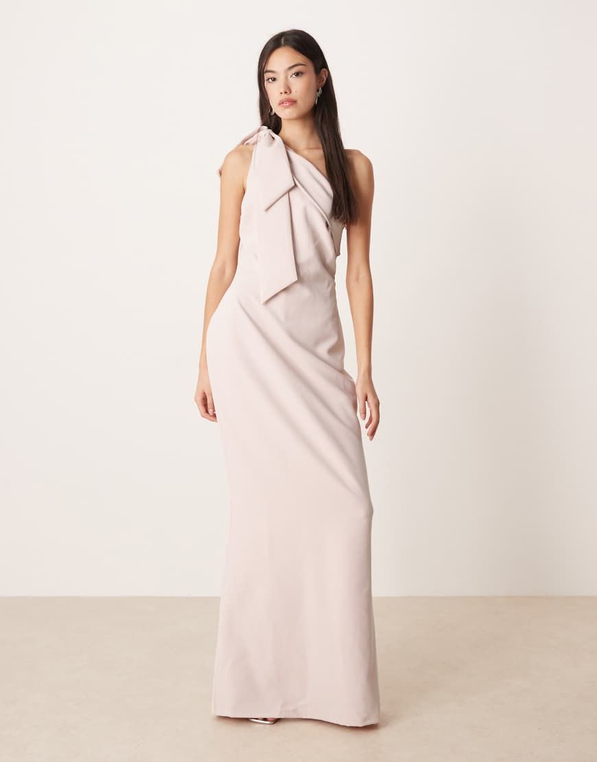 lavish bridesmaid dress Pretty Size:18-24M Romper Maxi length summer23catalog Off Shoulder Button-Down High-Low