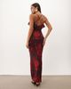 Pretty Lavish Pretty Lavish cami cowl ruffle detail maxi dress in burgundy red floral-Multi - 2